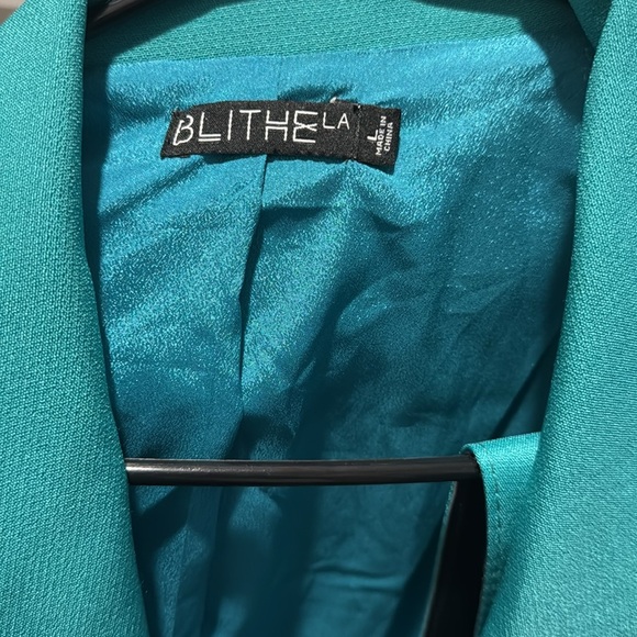 Teal Blue Blazer Dress - Picture 9 of 9